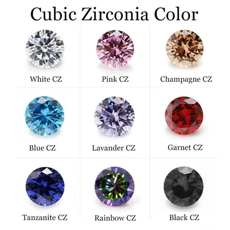 316L Surgical Stainless Steel Stud Earrings Hypoallergenic Cubic Zirconia Barbell Studs Earrings CZ Earrings 1 Pairs 3-8Mm