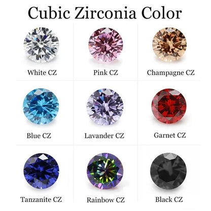 316L Surgical Stainless Steel Stud Earrings Hypoallergenic Cubic Zirconia Barbell Studs Earrings CZ Earrings 1 Pairs 3-8Mm