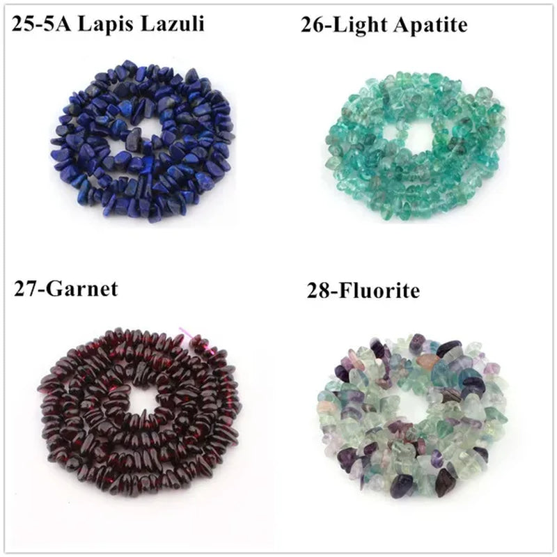 Natural Stone 3-5-8MM Irregular Shape Freeform Chip Bead Tiger Eye Amethysts Agates Lapis lazuli For Jewelry Making DIY Bracelet