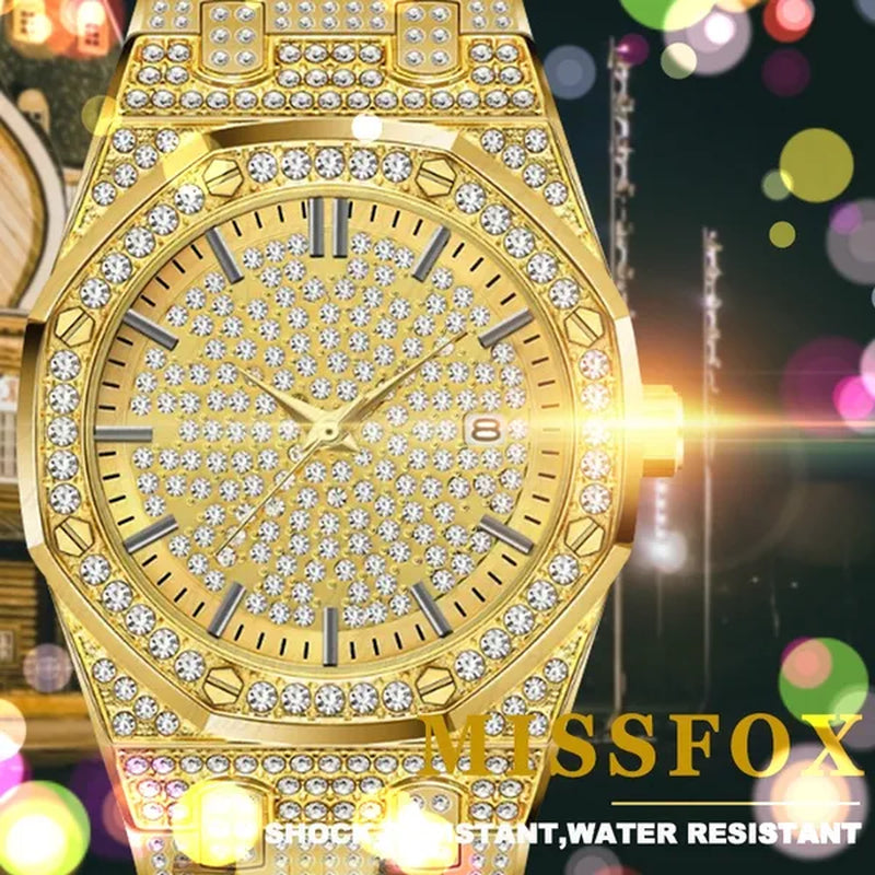 Women Quartz Watch Fashion Bling Casual Ladies Watch Female Gold Wristwatch Crystal Diamond Girls Clock