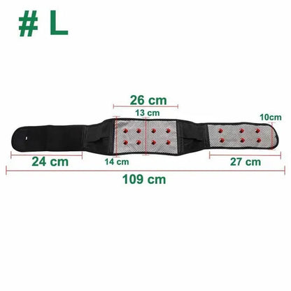 Tourmaline Self-heating Magnetic Therapy Waist Support Belt Lumbar Back Waist Support Brace Double Banded Adjustable Size
