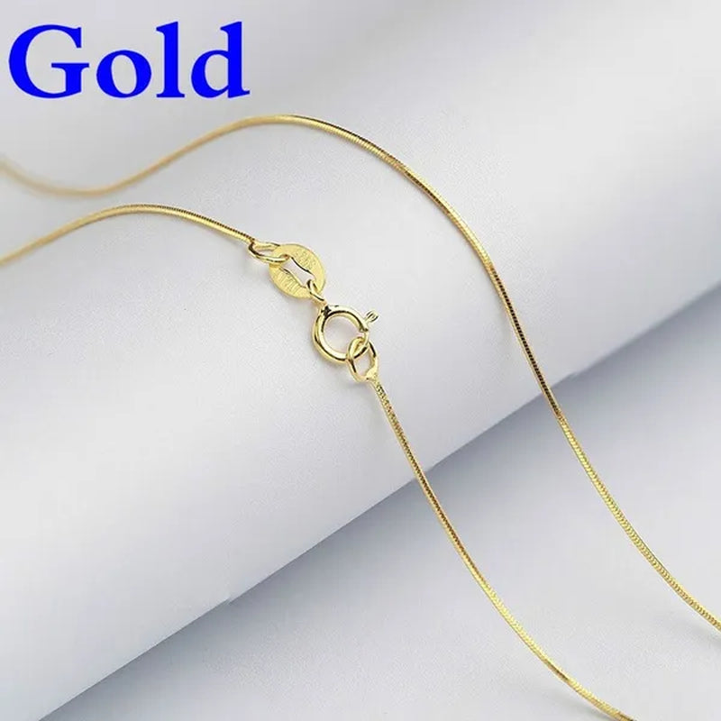 Women's Jewelry 16-inch-30-inch Single-layer Necklace Popular Style Snake Chain Metal Chain Necklace Girl Party Gift