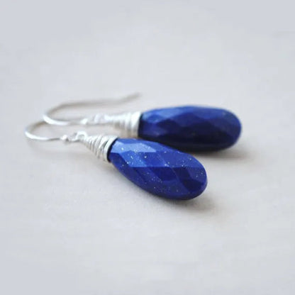 Lapis Lazuli Earrings  Lapis Earrings  Blue Lapis Earrings  Lapis Lazuli Jewelry
