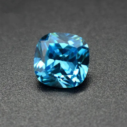 Sea Blue Sapphire 7X7Mm 2.39Ct Square Cut Shape AAAAA VVS Loose Gemstone