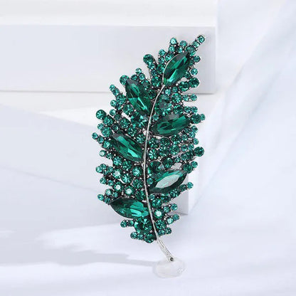Leaves Brooches Fashion New Creative Leaf Brooch Elegant Trend Women'S Antique Silk Scarf Button Accessory Pin