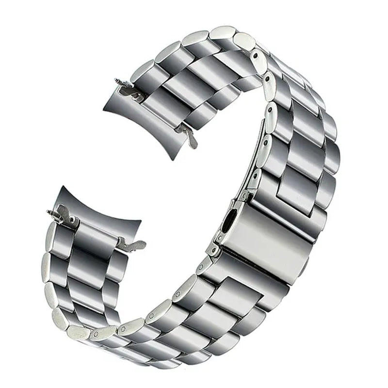 Premium Stainless Steel Watchband for Samsung Galaxy Watch 46mm SM-R800 Sports Band Curved End Strap Wrist Bracelet Silver Black