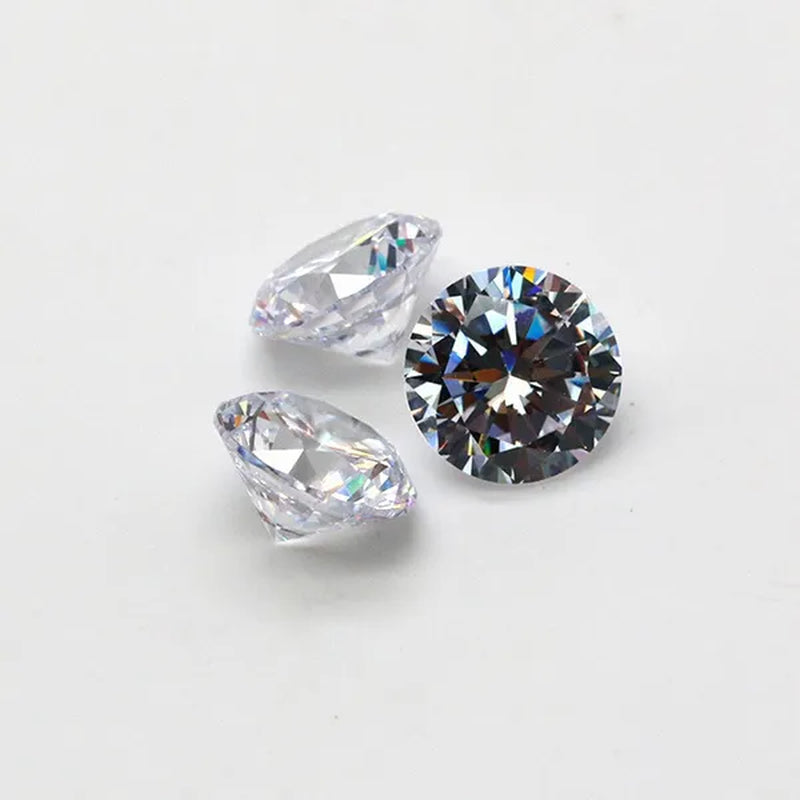 Moissanite 4 colors 5-12MM round high quality cut bare diamond gemstone DIY jewelry making