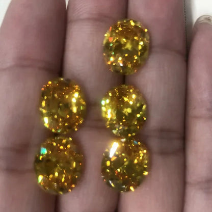 Natural Unheated AAAA 5.50 Cts AAAAA Gemstone Yellow Sapphire 9x11mm Oval Cut Gem Sri-Lanka VVS Loose Gemstone Jewelry