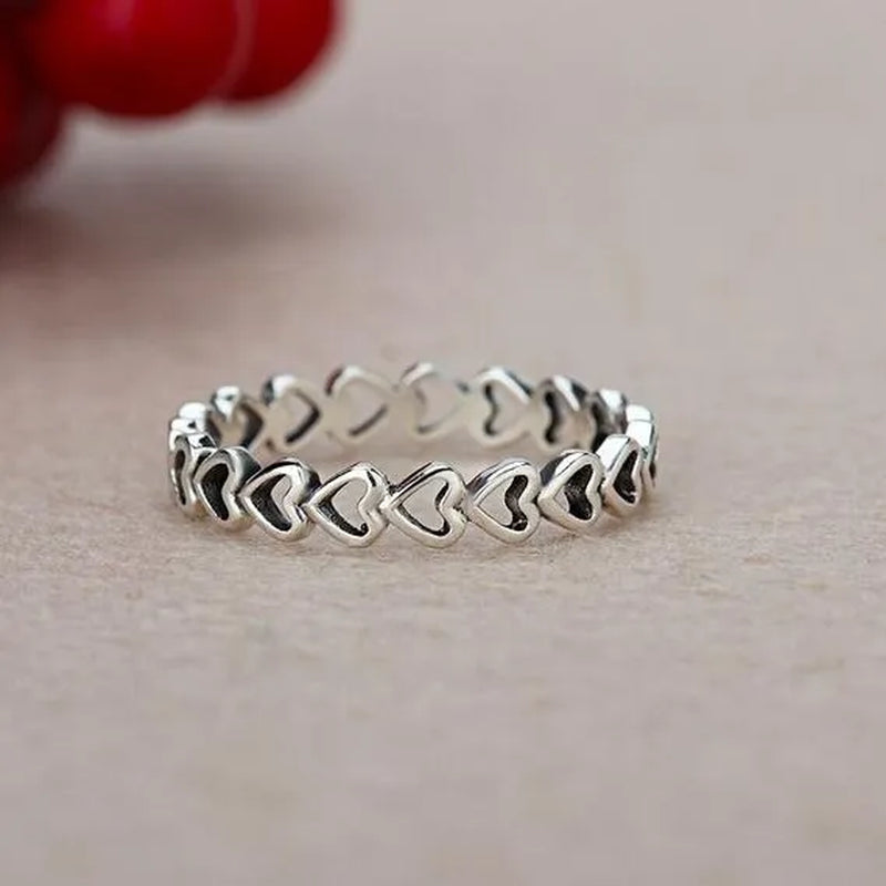 New Heart Shaped Jewelry Hollow Thumb Women Men Gift Jewelry Finger Silver Jewelry 925 Silver Rings