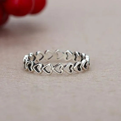 New Heart Shaped Jewelry Hollow Thumb Women Men Gift Jewelry Finger Silver Jewelry 925 Silver Rings