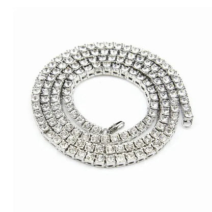 Men's Necklaces Alloy Crystal Rhinestone Diamond Chains Necklaces Hip Hop Rock Gift