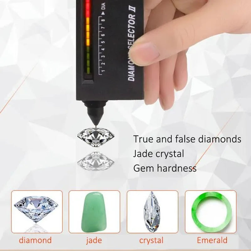 1PC LED Diamond Indicator Test Pen Diamond Tester Gemstone Gem Selector Jewelry Watcher Tool (Without Battery)