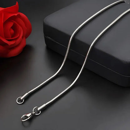 Stacked Jewelry 2mm Snake Chain Gold Plated 925 Sterling Silver Necklace for Women