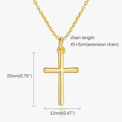 14K Gold Cross Necklaces for Women Gold Cross Chain Minimalist Pendant Small Necklace for Women Jewelry