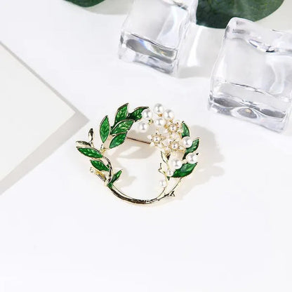 Stylish simple corsage dripping enamel alloy gardenia brooch Pin women's pin accessories