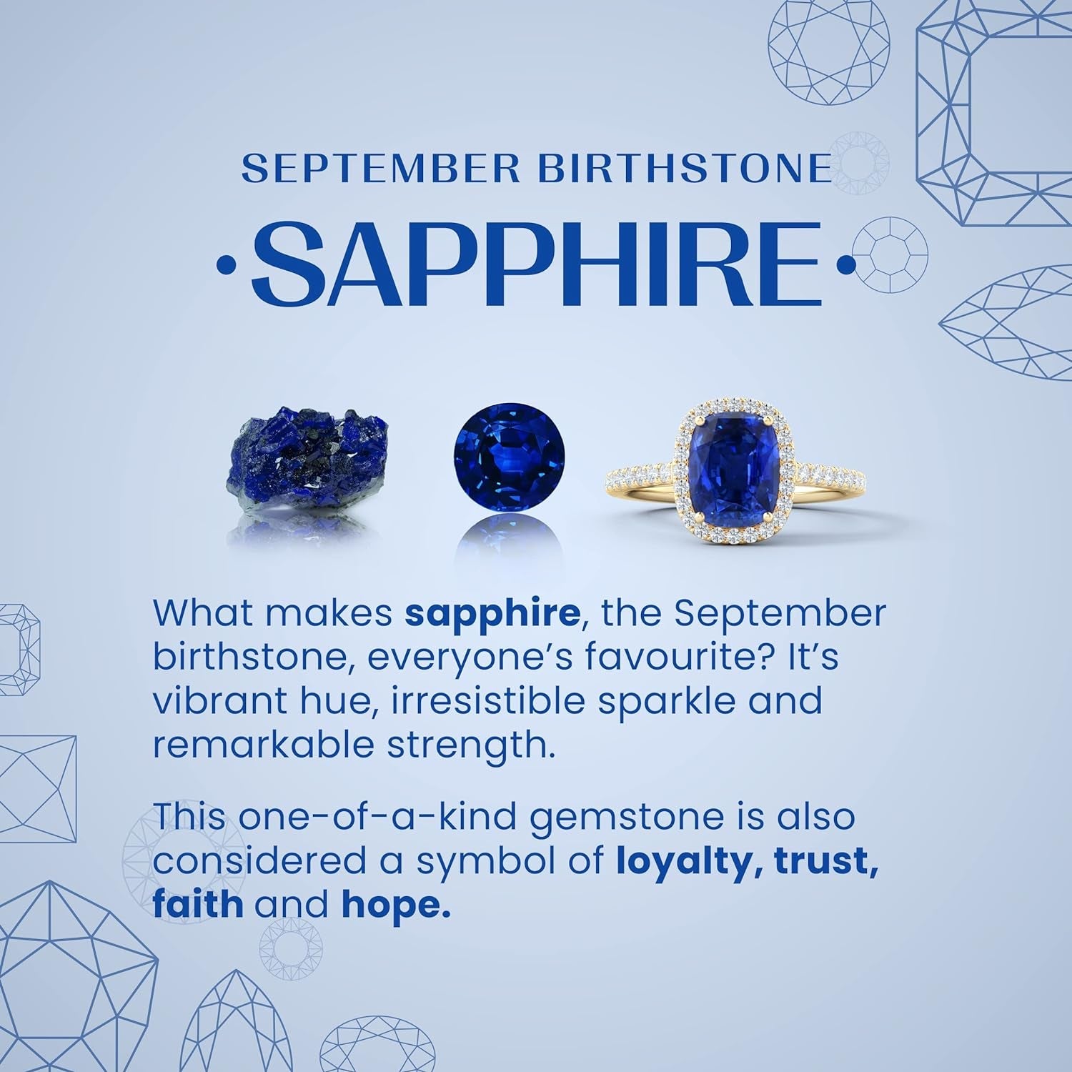 Natural Blue Sapphire Heart Shaped Pendant Necklace in 14K Solid Gold for Women, Girls with 18" Chain | September Birthstone Jewelry Gift for Her |