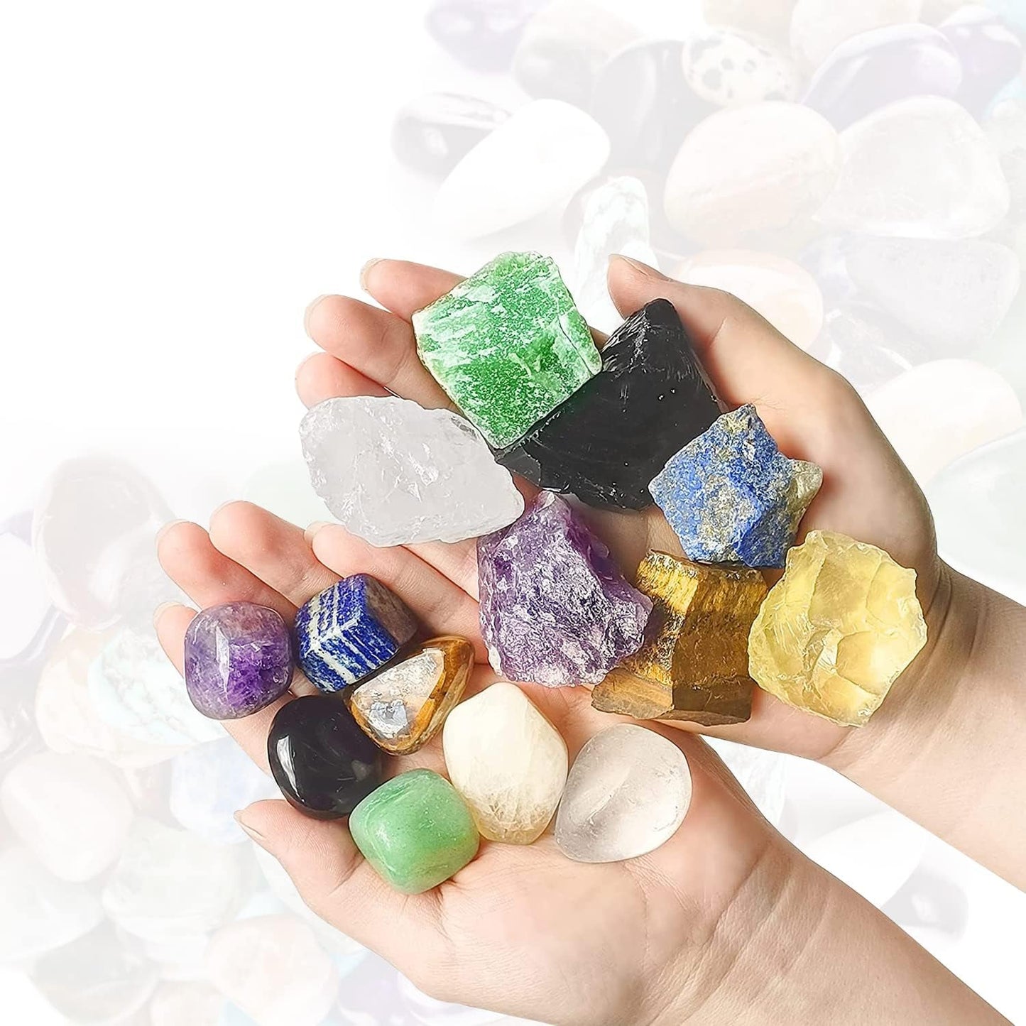 Lapis Lazuli Healing Crystal Stones, 1.25-2.0" Large Reiki Healing Gemstones Natural Tumbled Polished Stones for Energy Witchcraft Therapy Meditation