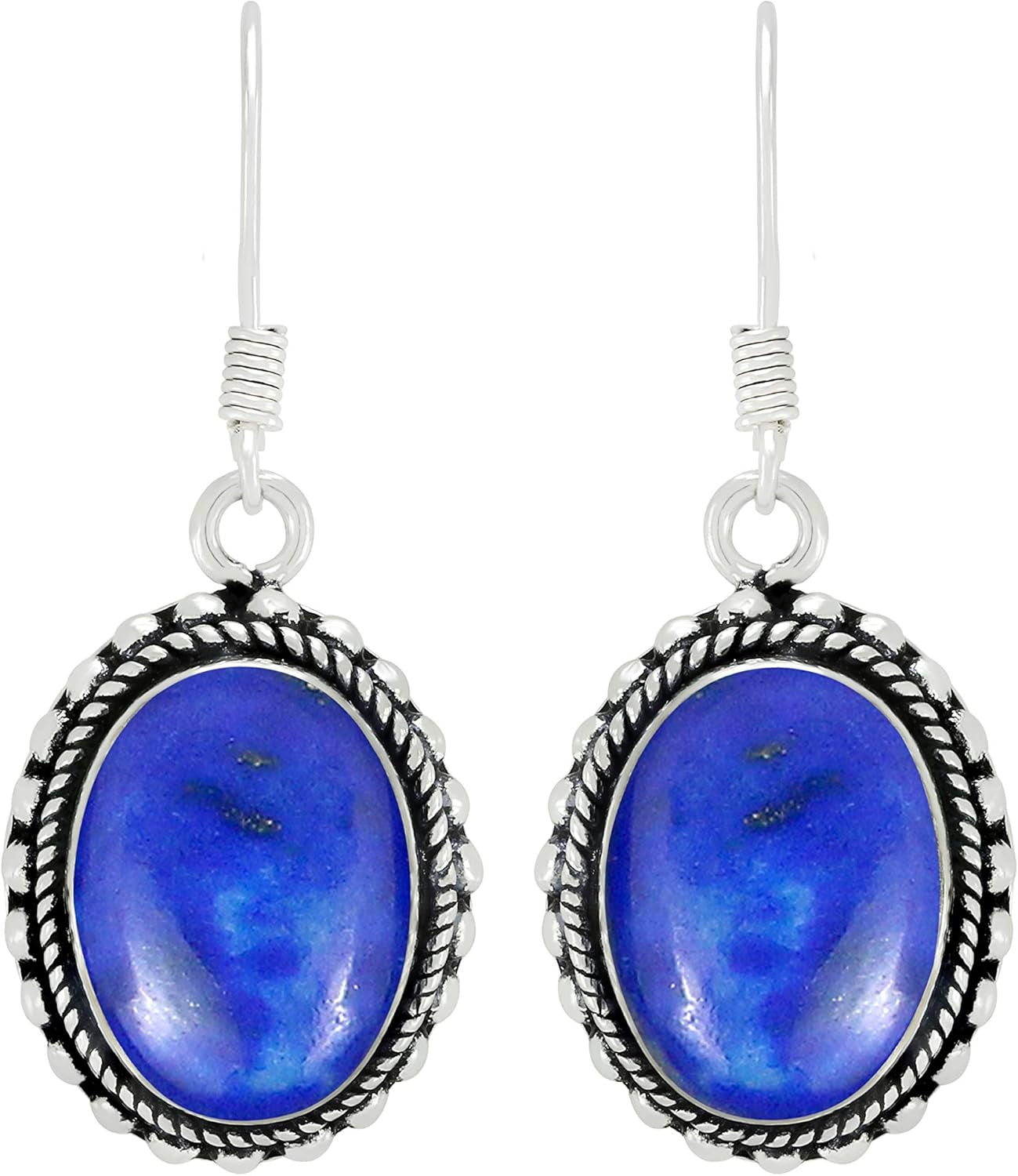 15.15 Cts Oval Shape Natural Semi Precious Gemstones Earrings for Women, Handmade Bohemian Dangle Earrings Jewelry Women'S Day Gifts for Mom Wife
