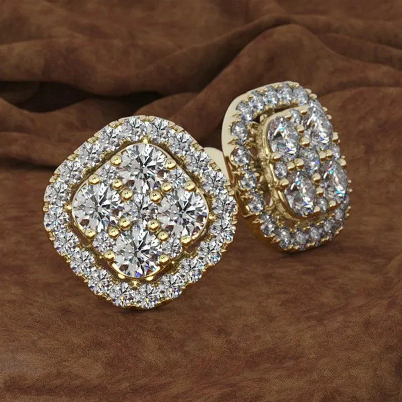 Classic Wedding Jewelry Set Stud Earrings + Pendant Necklace + Ring Lady Fashion Party Accessories