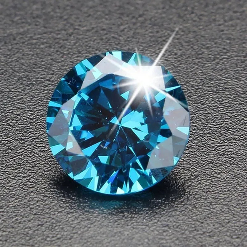 5 Pcs Natural Beautiful Unheated Sea Blue Diamond 10.0mm Sapphire Round Cut Sri-Lanka Gemstone