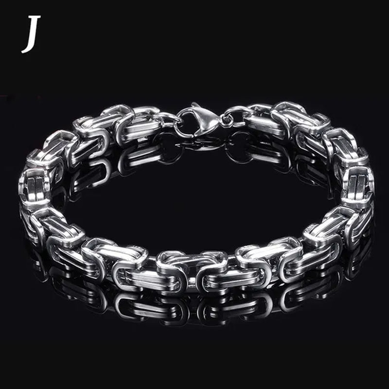 New Men's Women's Fashion Diamond Bracelet  Gold/925 Silver Plated Bracelet Luxury Bracelet Byzantine Chain Cuban Chain Birthday Holiday Gift (8 Inch)
