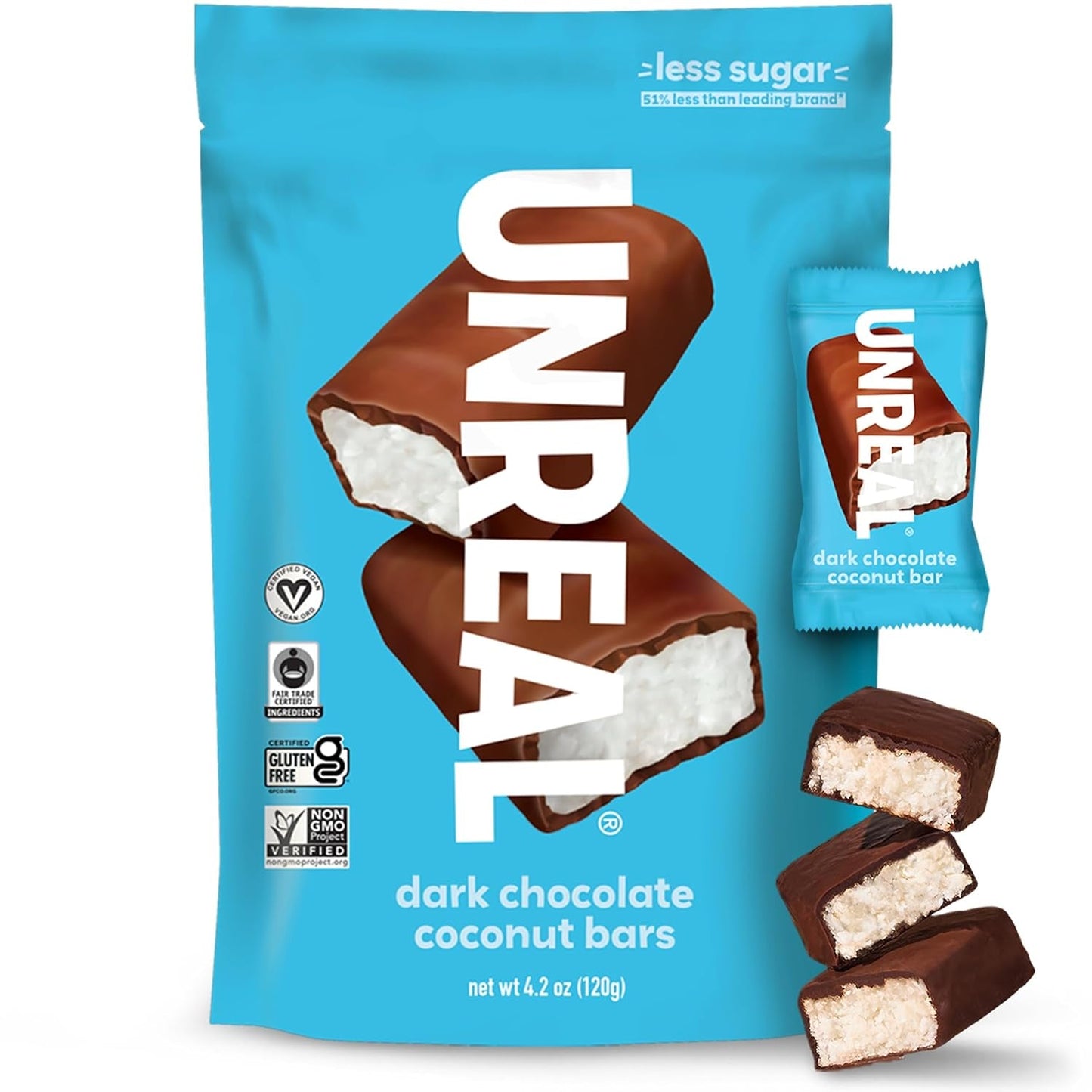 Choc Drk Ccnt Bar Bag 4.2 OZ