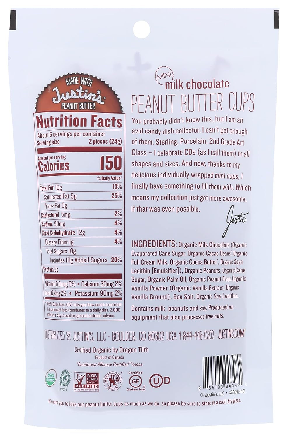 , Mini Peanut Butter Cups, Milk Chocolate, 4.7 Oz