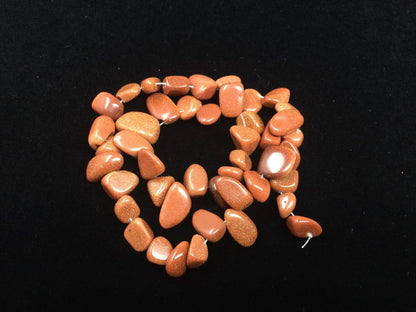 1 Strand  Natural Gold Sandstone Healing Gemstone Free Form Petal Keishi Teardrop Shape 10-20Mm Loose Drop Beads 15 Inch for Jewelry Making GZ6-16