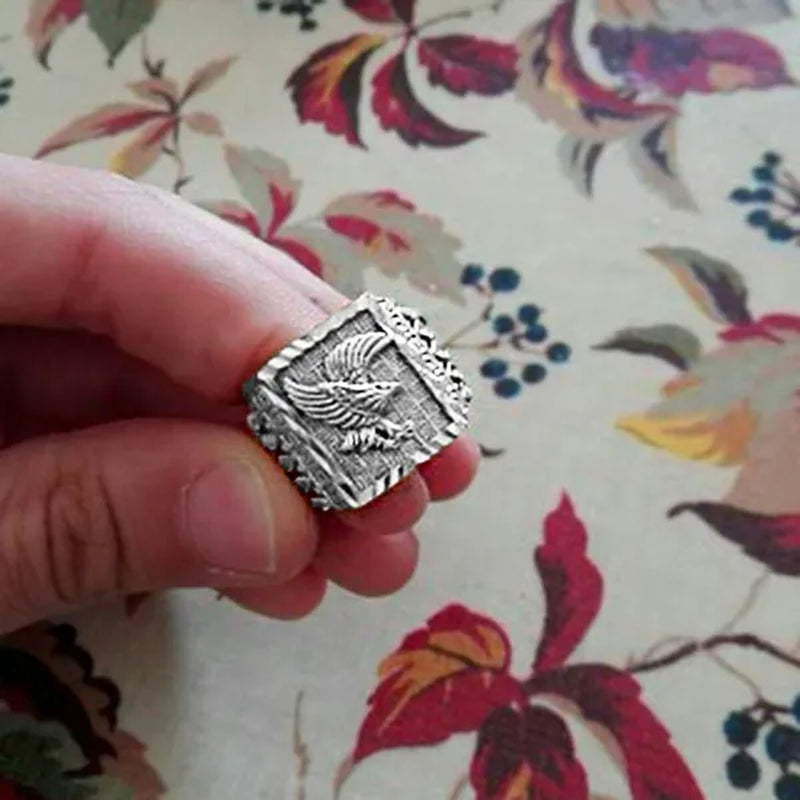 Punk Rock Eagle Men 's Ring Luxury Gold / Silver Color Size 7-13 Finger Jewelry