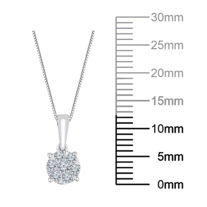 0.23 CT. T.W. Diamond Pendant in 14K Gold