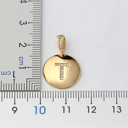 Top Quality 14K Gold Fashion Flash Diamond Exquisite Pendant Venice Box Chain Women Girls Initial Letter Necklace Gold 26 Letters Charm Necklaces Pendants Copper CZ Jewelry Personal Necklace