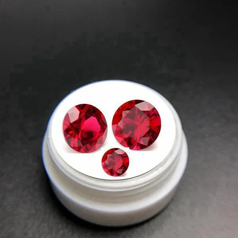 Large Cut Ruby Unheated 10.50 Cts Natural Mined 11.0Mm Sri-Lanka Garnet Ruby Pigeon Red round Cut VVS Loose Gem