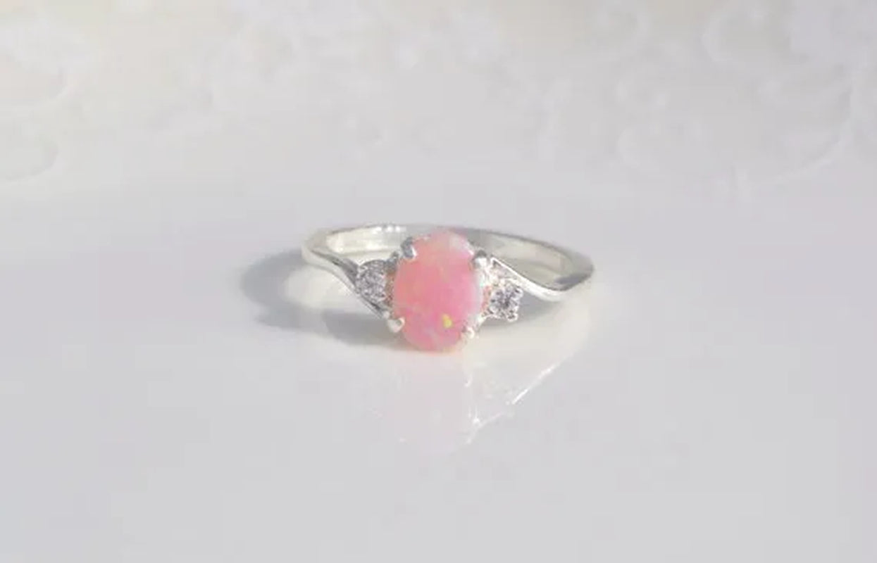 Exquisite Women's Ring Oval Cut Fire Opal Diamond Jewelry Birthday Proposal Gift Bridal Engagement Party Band Rings Size 5 - 11