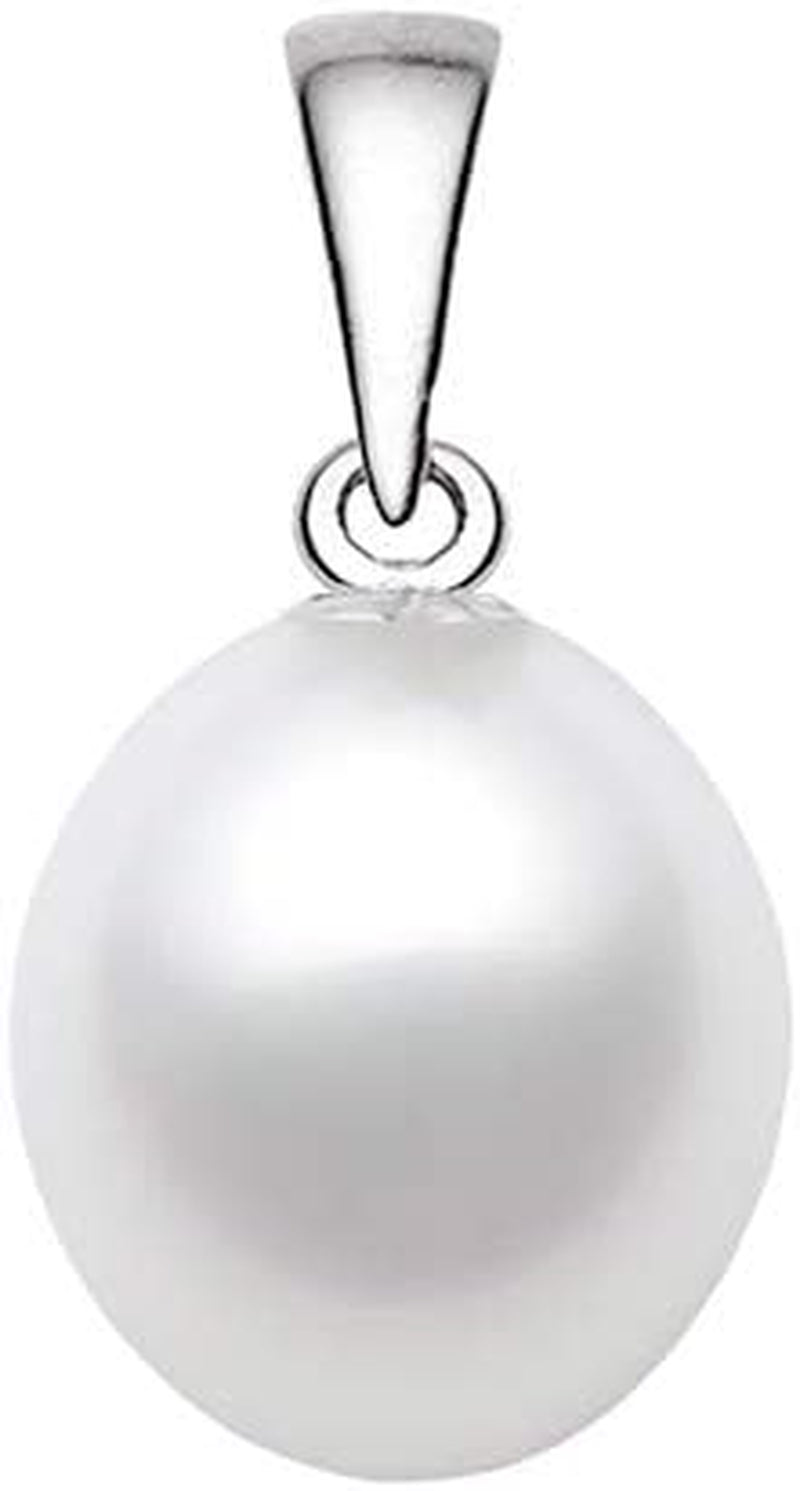 Drop Shaped White South Sea Cultured Pearl Pendant for Women AA+ Quality Sterling Silver -