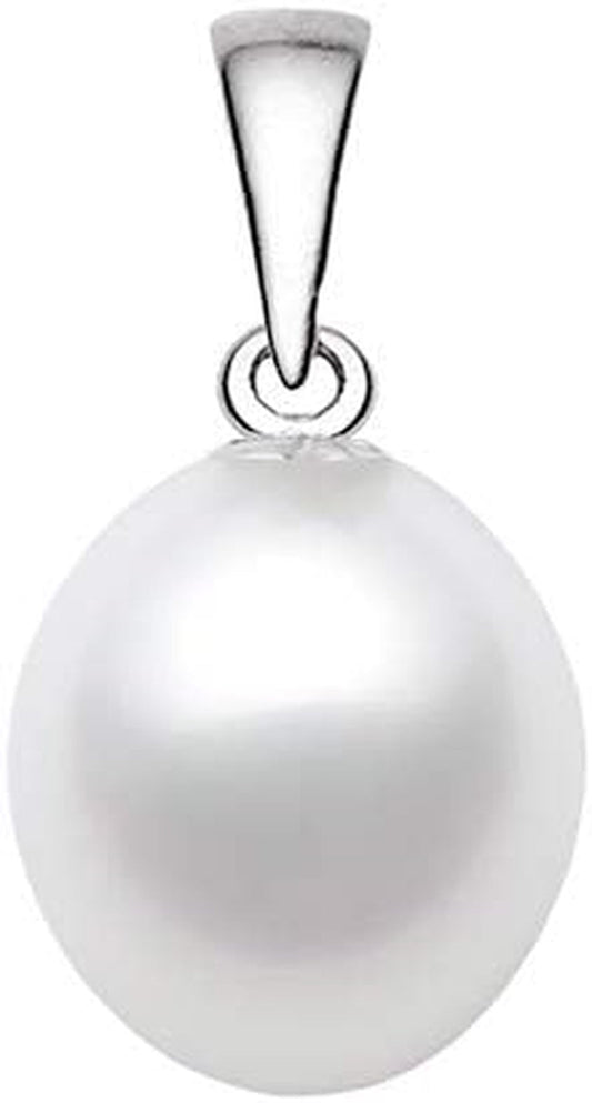 Drop Shaped White South Sea Cultured Pearl Pendant for Women AA+ Quality Sterling Silver