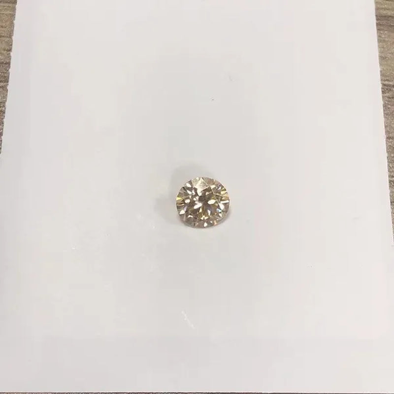 5.0Mm 0.5Ct Yellow Diamond round Excellent Cut Loose Gemstone with GIA Certificate