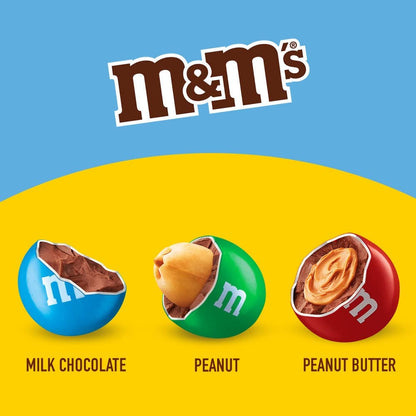 Peanut, Peanut Butter & Milk Chocolate Variety Pack Full Size Milk Chocolate Candy Assortment, 30.58 Oz 18 Ct