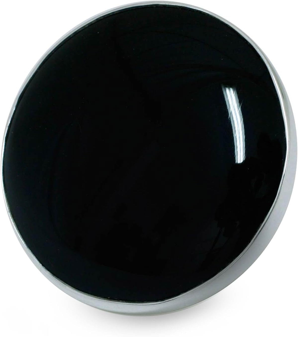 Artisan Handmade Obsidian Large Cocktail Ring Outsized Mexican 950 Fine Silver Black Mexico Taxco 'New Moon over Taxco'