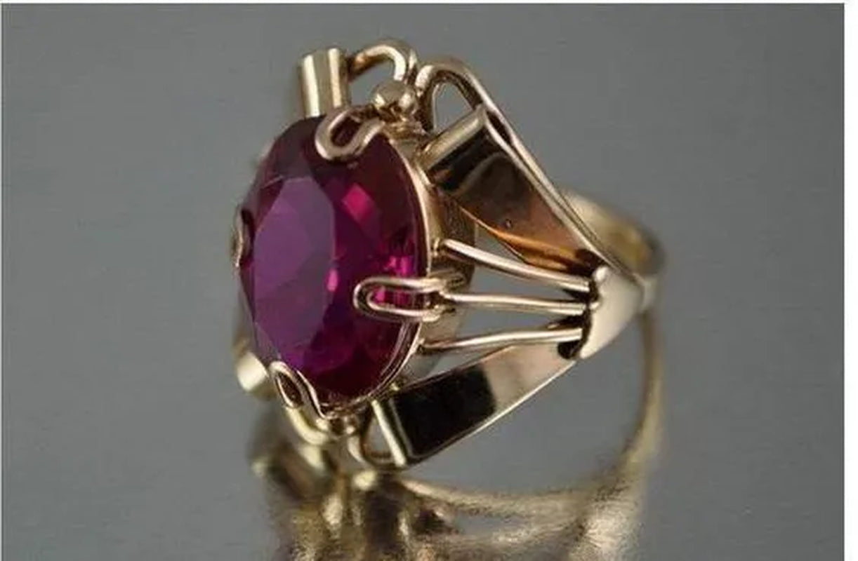 Women Ring Red Ruby Jewelry Anniversary Proposal Promise Gift Bride Engagement Wedding