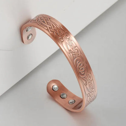 Anti Arthritis Rheumatism Pain Relief Bio Magnetic Pure Copper Bracelet Bangle for Men