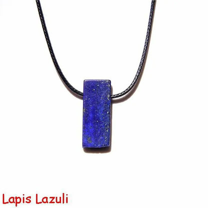 Natural Minerals Lucky Reiki Healing Crystal Quartz Stone Necklace Jewelry Pendulum Natural Tigereye Lazuli Citrin Necklace