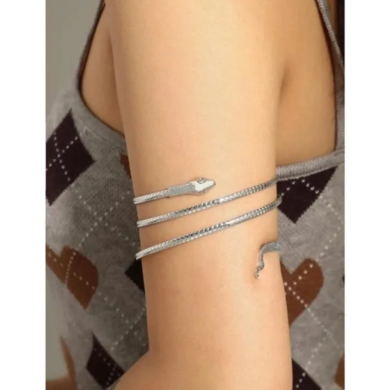 12/8/5/3/2/1Pcs:Ashion Personality Snake Bracelet, Metal Snake Bracelet, Gold and Silver Available