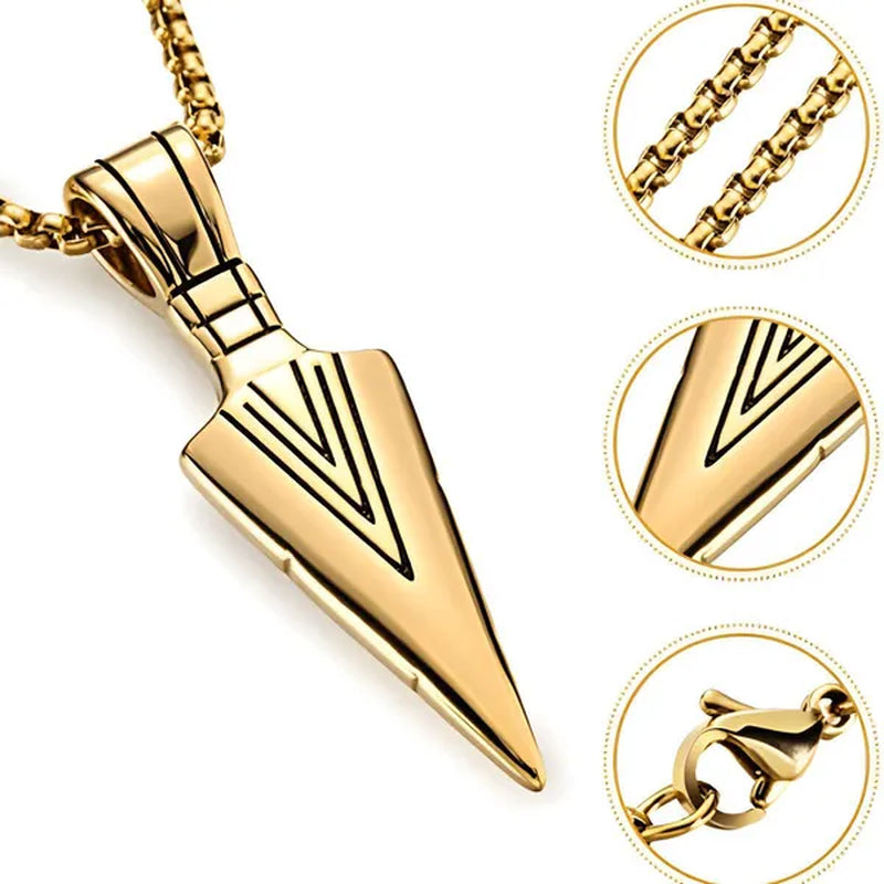 Men's Fashion Jewelry Black Gold Silver Color Pendant Long Chain Necklaces Mens Necklaces