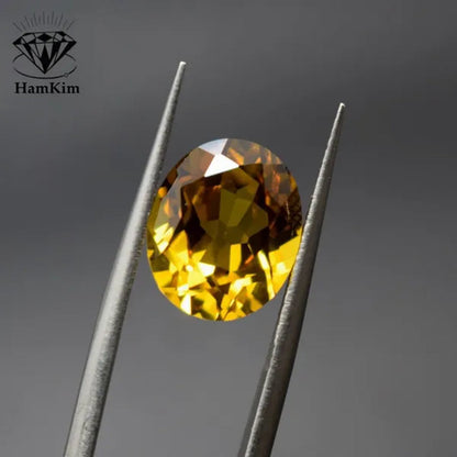 Natural Unheated AAAA 7.50 Cts AAAAA Gemstone Yellow Sapphire 10X12Mm Oval Cut Gem Sri-Lanka VVS Loose Gemstone Jewelry