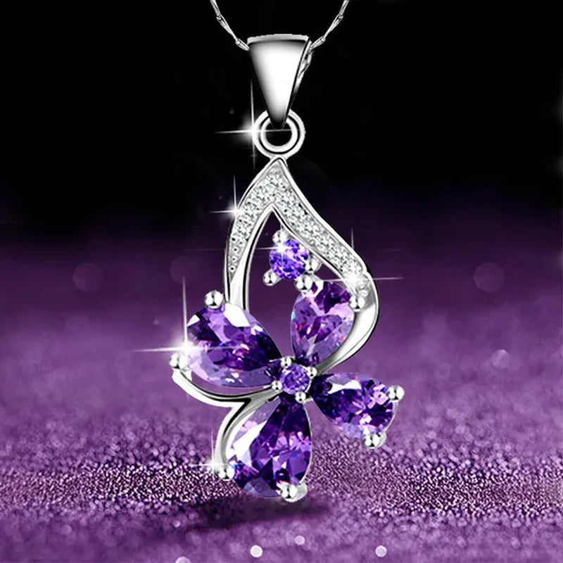 Luxury Delicate Pendant Necklace for Women, Elegant Lady Diamond Pendant, Romantic Valentine's Day Gift