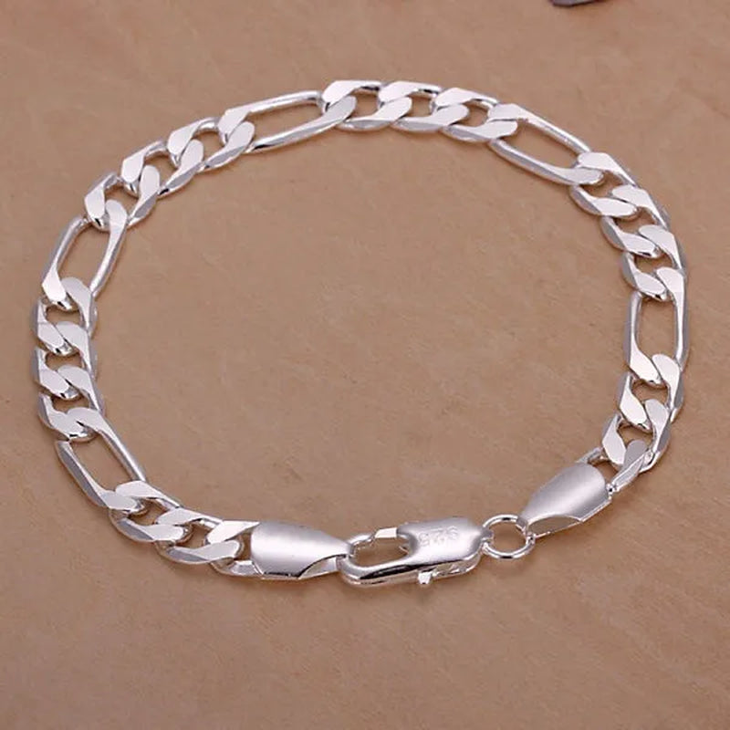 New 925 Sterling Silver Bangle Bracelets Party Gift Fashion Jewelry