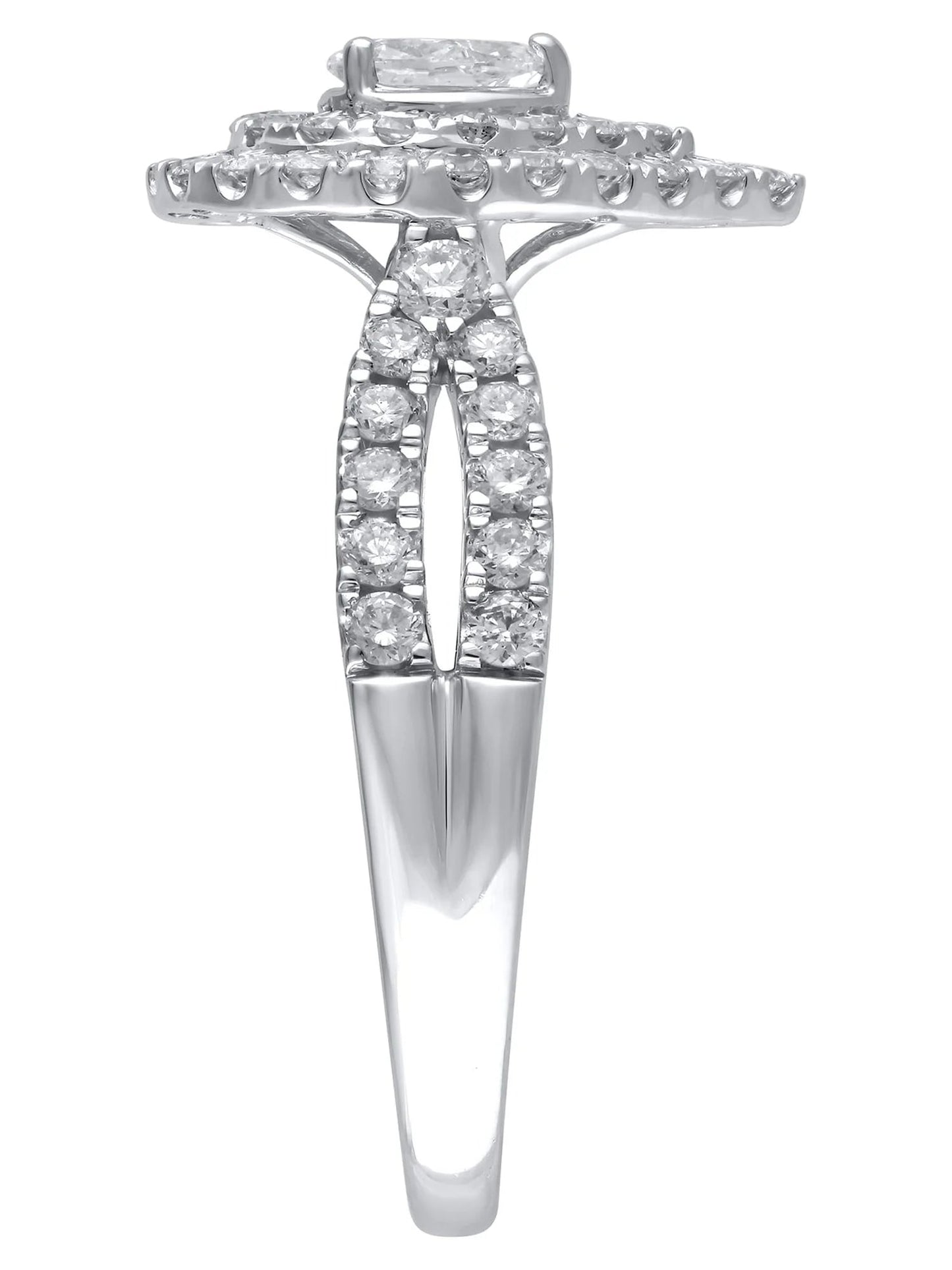 1 Carat T.W. (I2 Clarity, H-I Color)  Pear Cut Diamond Engagement Ring in 10Kt White Gold, Size 7