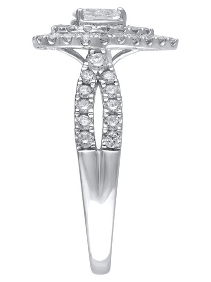 1 Carat T.W. (I2 Clarity, H-I Color)  Pear Cut Diamond Engagement Ring in 10Kt White Gold, Size 7