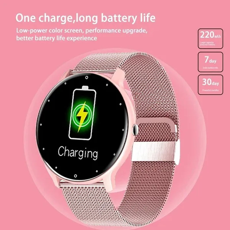 LIGE 2021 New Women Smart Watch Men Real-Time Activity Tracker Heart Rate Monitor Sports Ladies Life Waterproof Smart Watch Men For Android IOS