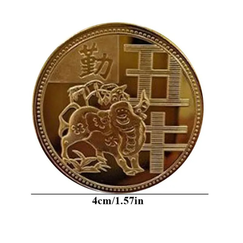 New Collection of Chinese Zodiac Commemorative Gold Coins Year of the Tiger Commemorative Coins Engraved Collection Craft Gifts